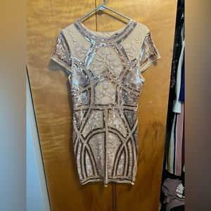 Lulus gold sequin mini dress